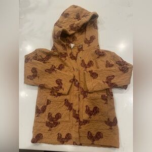 Kate Quinn quilted hooded jacket russet rooster (7y)